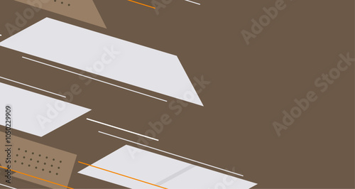 Abstract Modern Deep Green Design with Lines and Shapes