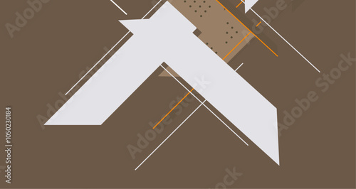 Abstract Modern Deep Green Design with Lines and Shapes