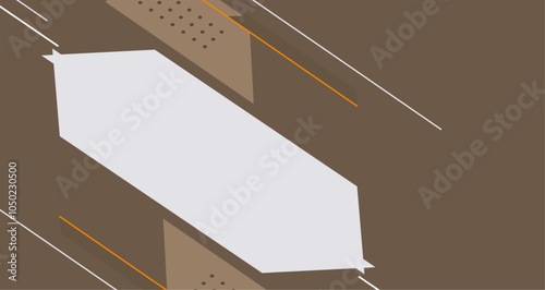 Abstract Modern Deep Green Design with Lines and Shapes