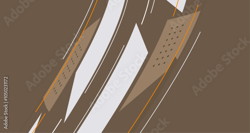 Abstract Modern Deep Green Design with Lines and Shapes