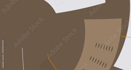 Abstract Modern Deep Green Design with Lines and Shapes