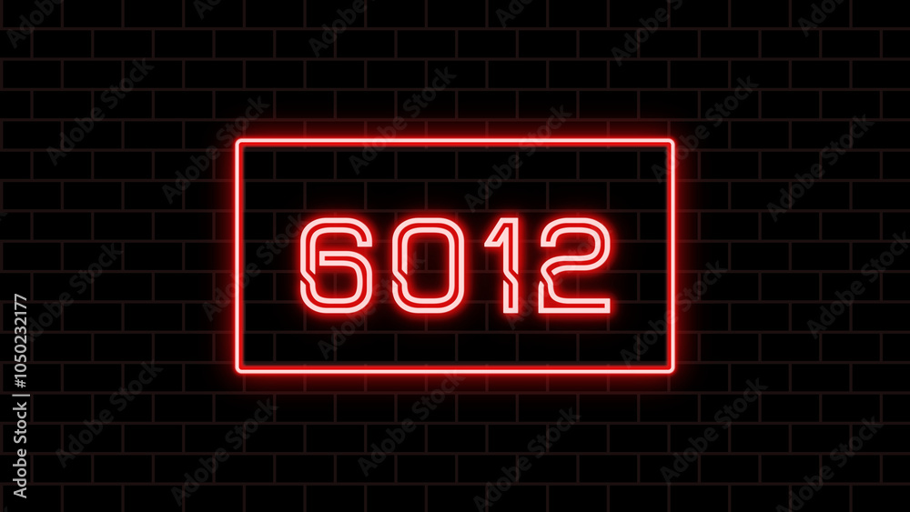 6012年のネオン文字