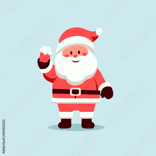  cute santa claus character in christmas vector design