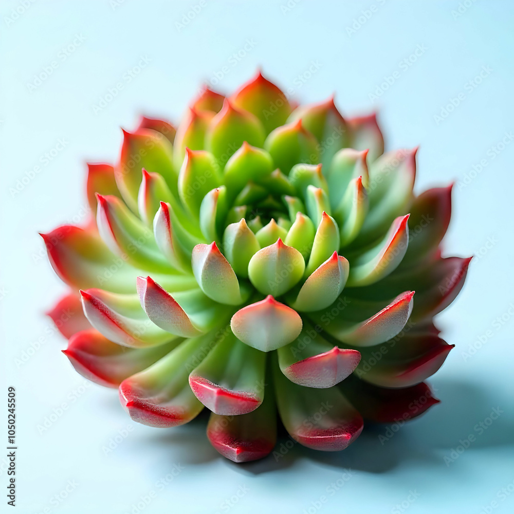 Fototapeta premium Succulent plant closeup on the white background