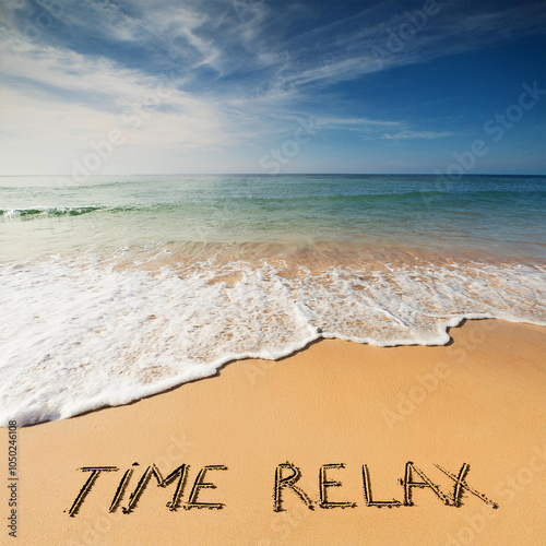 Time to Relax Written on Sand