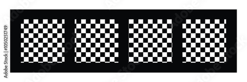 Blank photo booth strip template. Clipart image.
