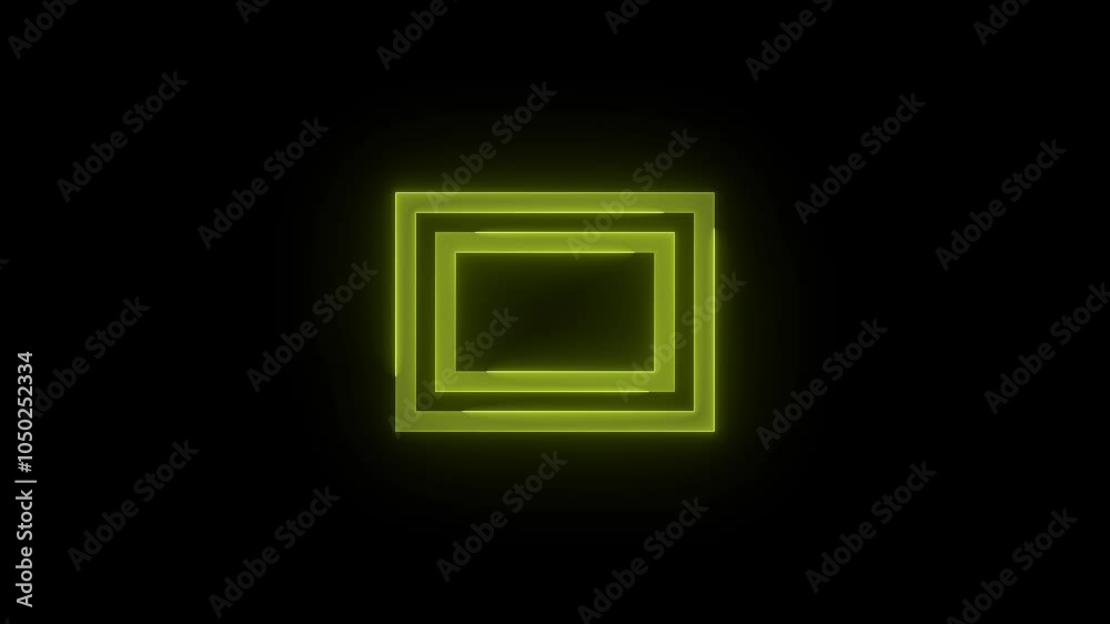 Photo stroke icon glowing neon animation