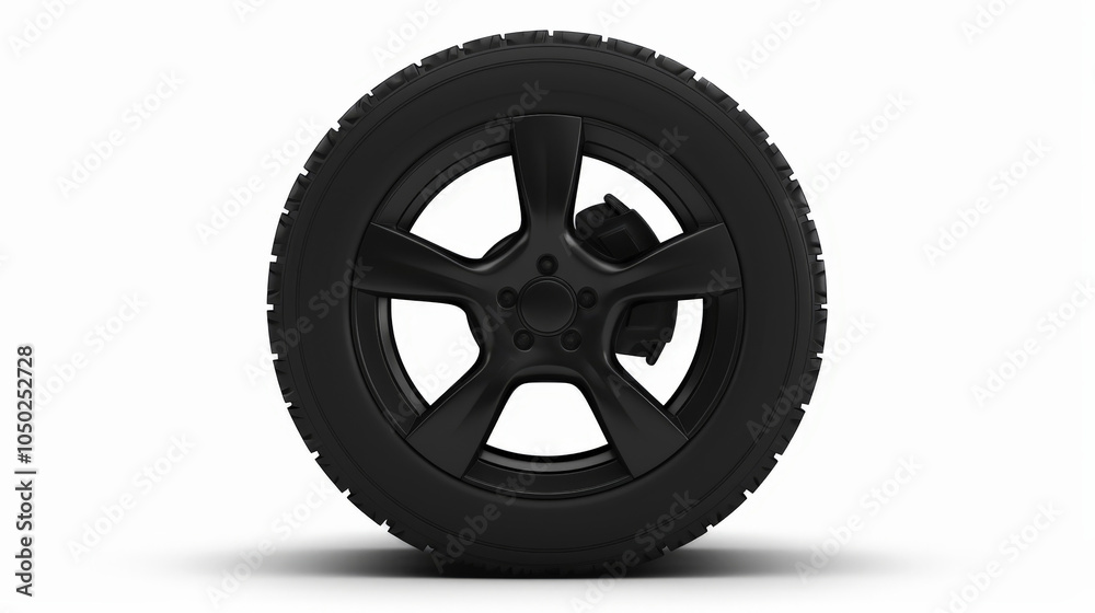Obraz premium tire, car wheel isolated on white