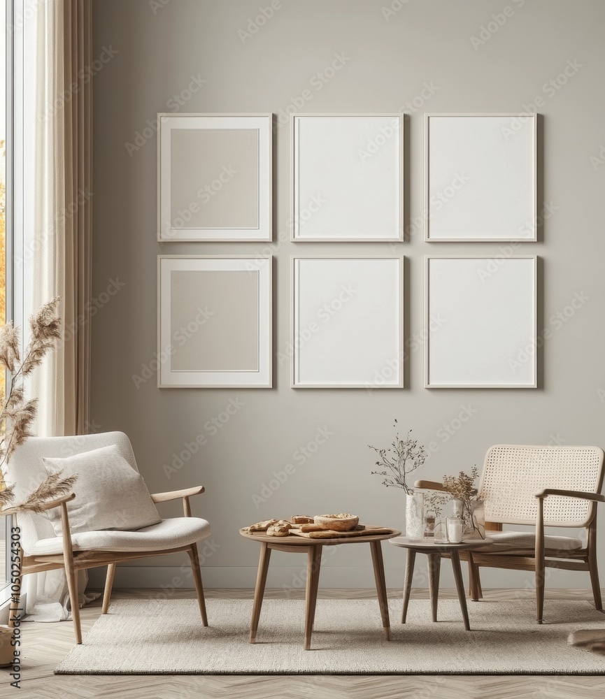 Fototapeta premium Cozy Living Room Mockup.
