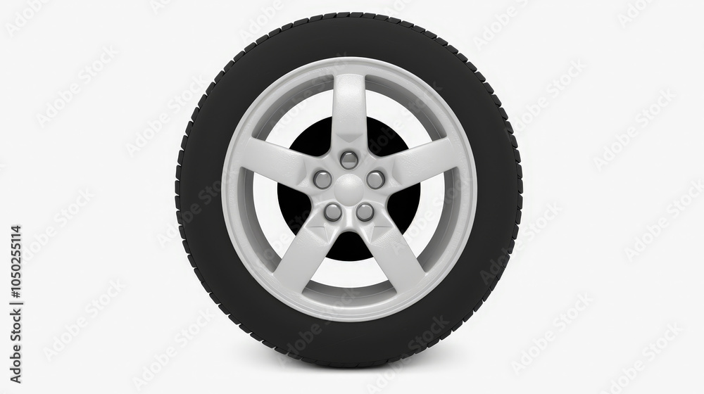 Obraz premium tire, car wheel isolated on white