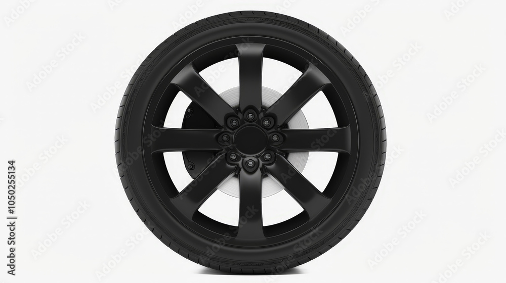 Fototapeta premium tire, car wheel isolated on white