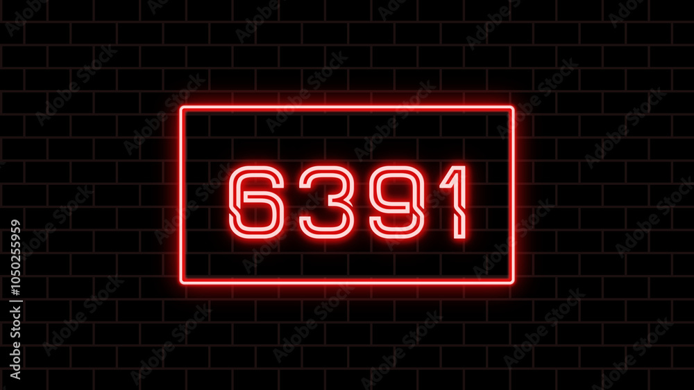 6391年のネオン文字