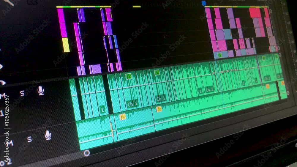 vedio edit timeline close up 4k