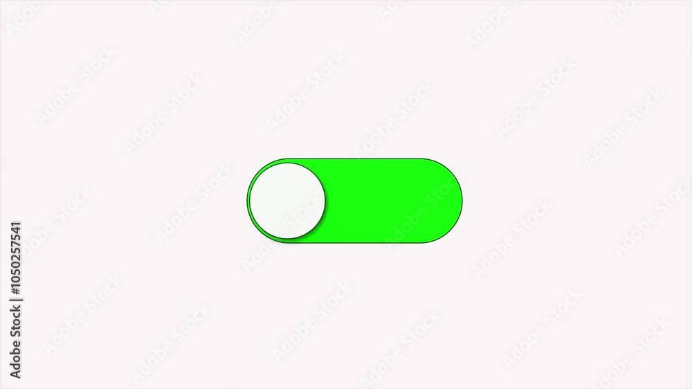 green and blue Switch on and switch off buttons. Power digital button. Click control. Turning on-off animation with white background. green and blue Switch on and switch off buttons. Power digital button. Click control. Turning on-off animation with white background.