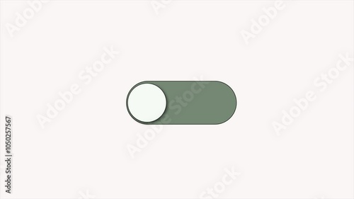 Turning on-off animation with white background.