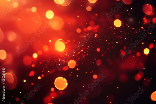 Red Bokeh Lights Abstract Background