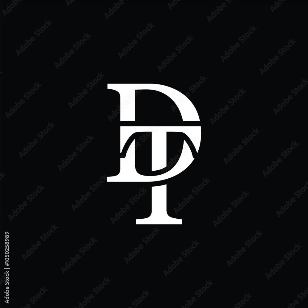 DT letter logo concept isolated on white background. TD Logo DT letter logo concept isolated on white background. TD Logo