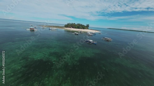 FPV aerial video on guyam island siargao Philippines photo