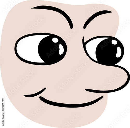 Design of happy face draw