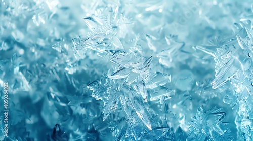 Wallpaper Mural A macro shot of ice crystals in a blue hue. Torontodigital.ca