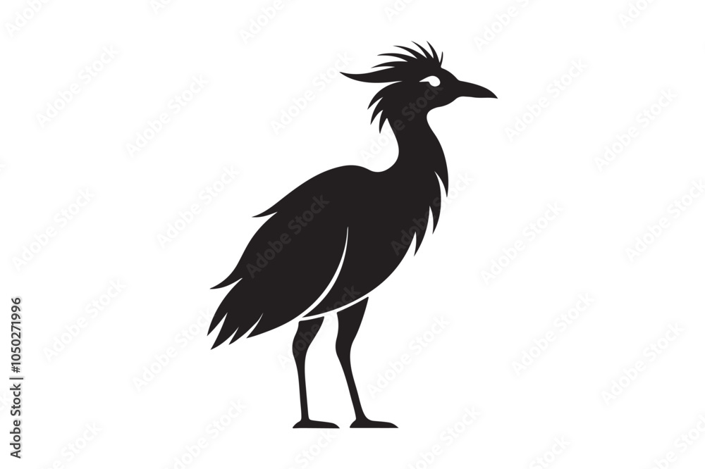 Fototapeta premium Cattle Egret Silhouette Vector Illustration - Perfect for T-Shirts, Hoodies & Print Decor