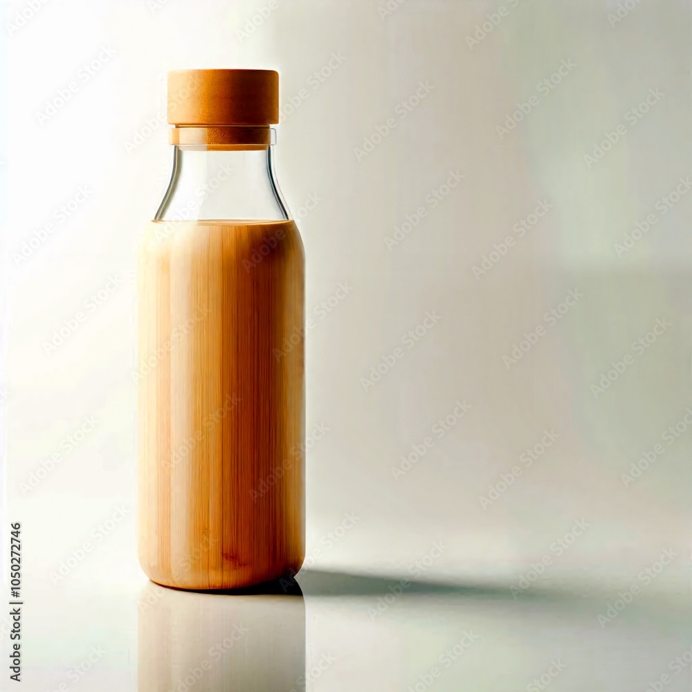 Glass bottle bamboo cover3 Glass bottle bamboo cover3