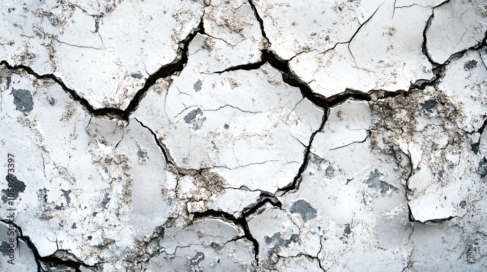Obraz premium Cracked White Wall Texture