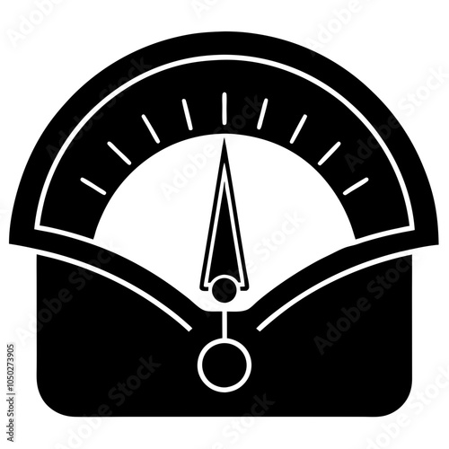 ampere meter silhouette vector on white background