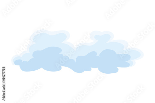 Cloud icon. Abstract white cloudscape icon symbol. Shapes in flat style. Vector cloudy design element