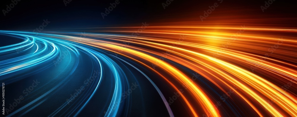Abstract Light Speed Technology Background with Glowing Lines Abstract Light Speed Technology Background with Glowing Lines