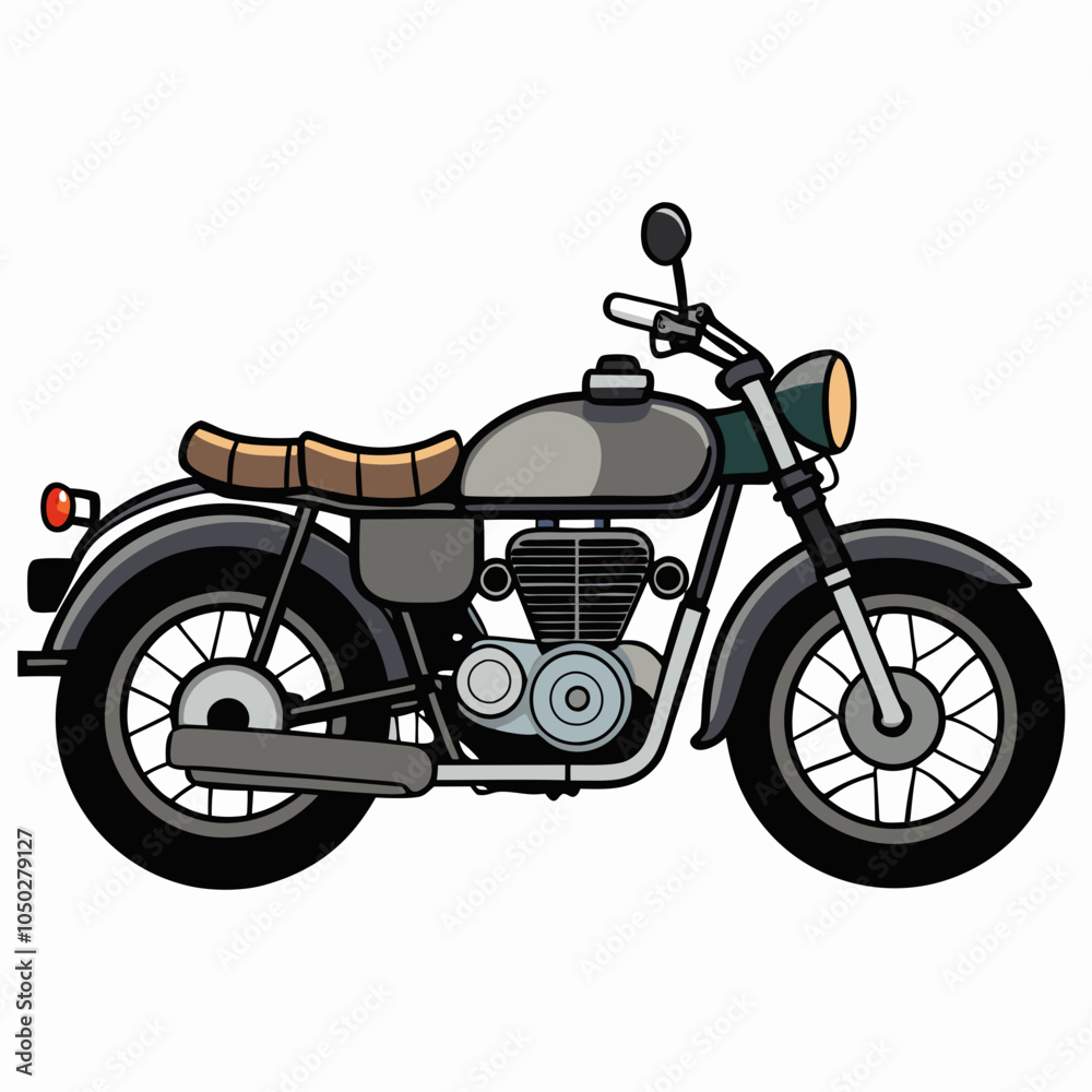Fototapeta premium Royal Enfield motorcycle vector Illustration on a white background 