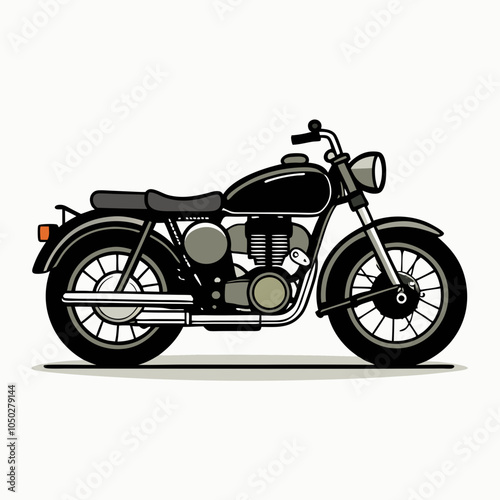 Royal Enfield motorcycle vector Illustration on a white background 