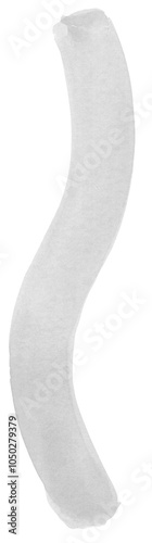 Gray Soft Pastel Watercolor Brush Stroke on Transparent Background