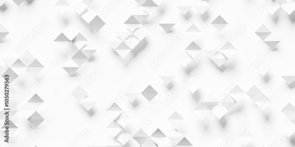 Diagonally arranged randomly folded sparse white plane squares on white background wallpaper banner Diagonally arranged randomly folded sparse white plane squares on white background wallpaper banner