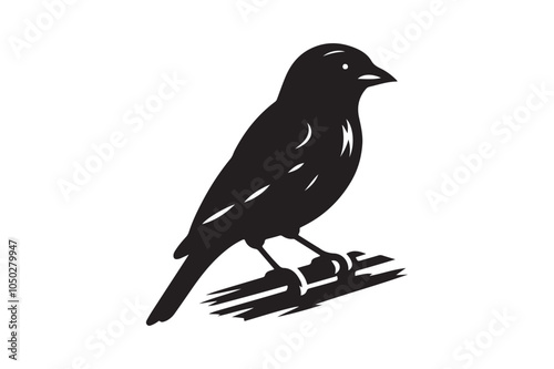 Scarlet Tanager silhouette bundle , Scarlet Tanager silhouette vector illustration