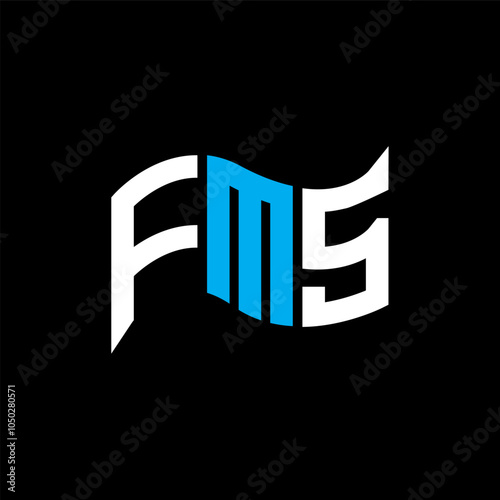 FMS logo design, FMS simple and modern logo. FMS luxurious alphabet design