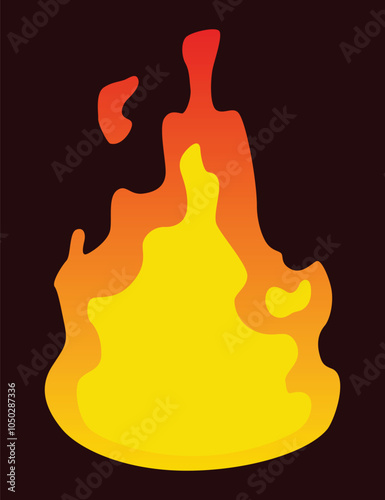 Obraz na płótnie Fire animation sprite. Red and orange fire flame. Hot flaming element for game animation. Vector icon in cartoon style w salonie