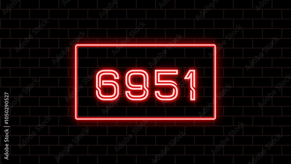 6951年のネオン文字