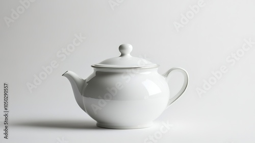 Simple Sugar Bowl Isolated on a Clean White Background, Minimalist Kitchenware Concept