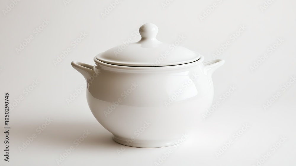 Simple Sugar Bowl Isolated on a Clean White Background, Minimalist Kitchenware Concept Simple Sugar Bowl Isolated on a Clean White Background, Minimalist Kitchenware Concept