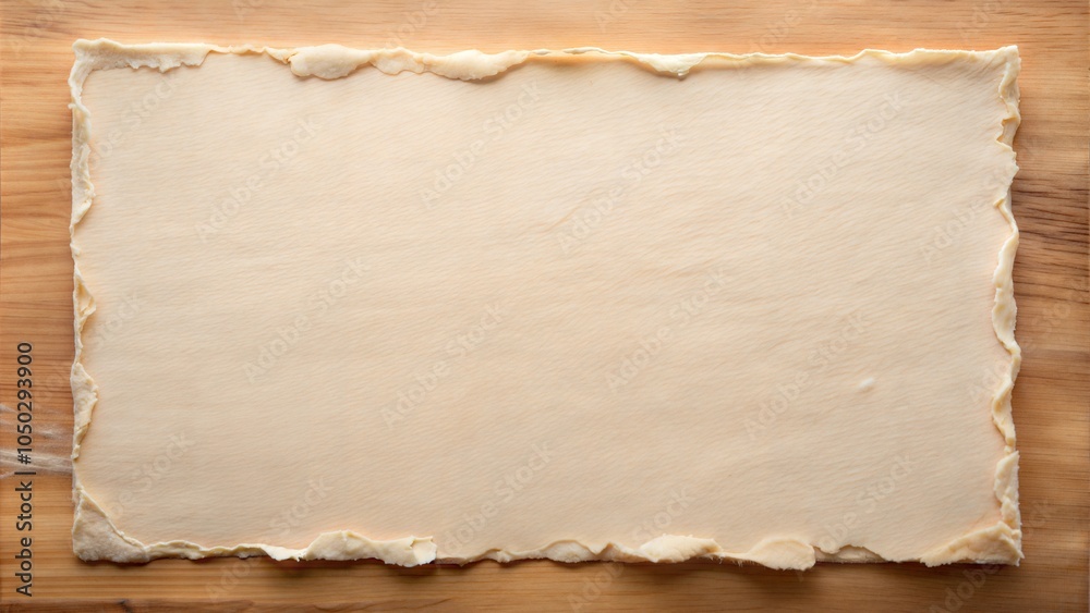 Fototapeta premium Vintage torn-edge paper on rustic wooden background