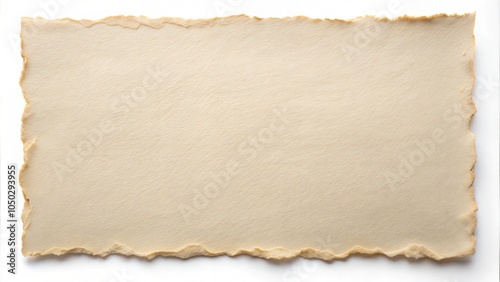 Beige vintage paper texture with rugged torn edges
