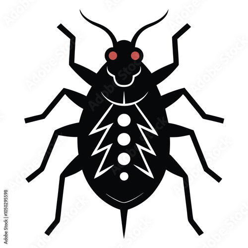 Solid color Lace Bug animal vector design