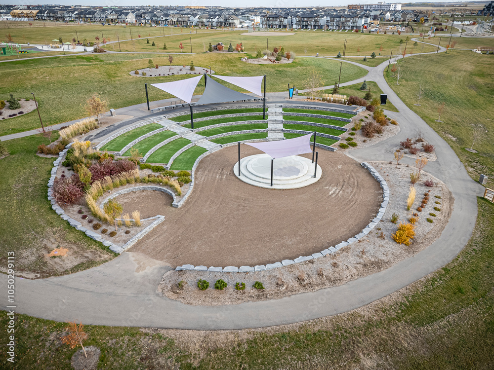 Aerial Drone View of Brighton Neighborhood in Saskatoon, Saskatchewan Aerial Drone View of Brighton Neighborhood in Saskatoon, Saskatchewan