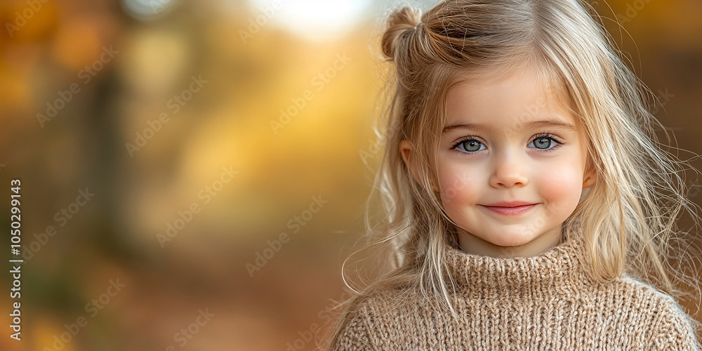 Portrait of a beautiful little girl looking at the camera