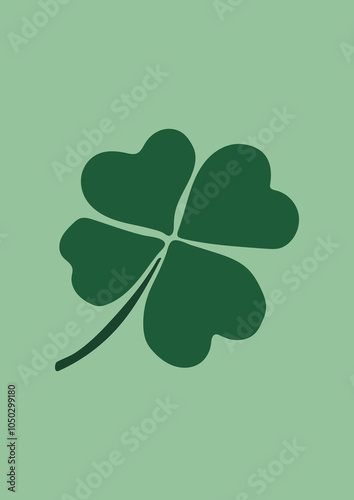 Clover leaves on a green background