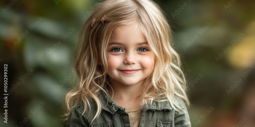 Portrait of a beautiful little girl looking at the camera Portrait of a beautiful little girl looking at the camera