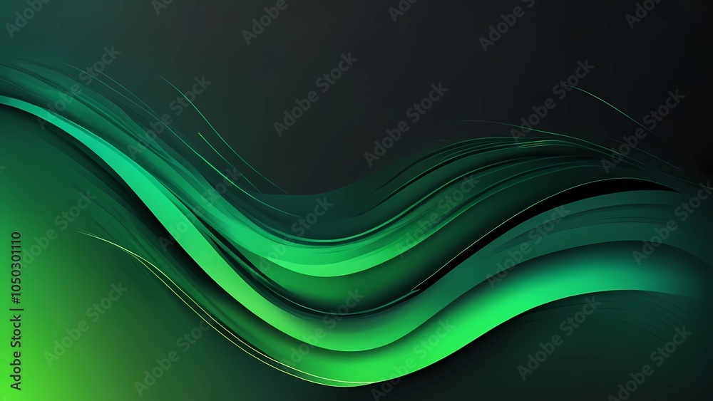 Fototapeta premium Futuristic Gradient Background Design in Black and Green Color
