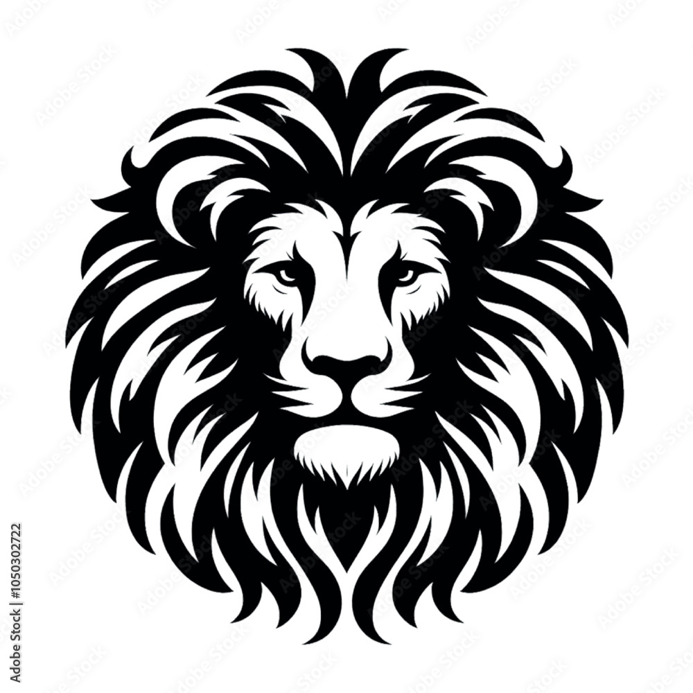 Fototapeta premium Black Lion Head
