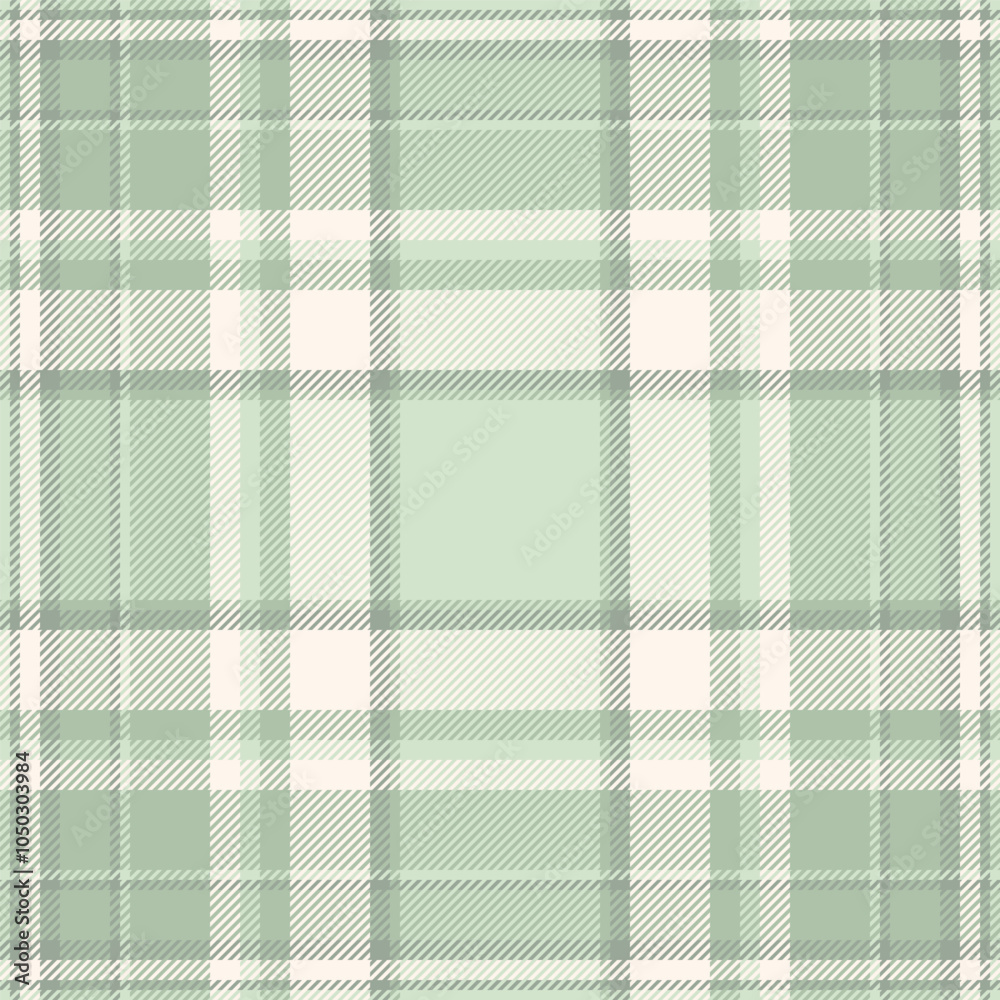 Craft plaid seamless texture, designer tartan check vector. Gift card textile pattern fabric background in pastel and light colors.